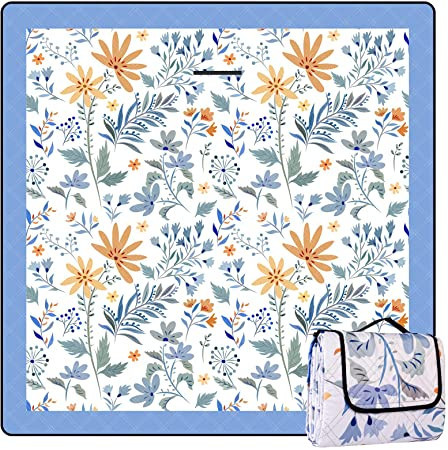 DEWUR Picnic Blankets 79"x79" Extra Large Outdoor Blanket Beach Blanket Waterproof SandProof Picn... | Amazon (US)