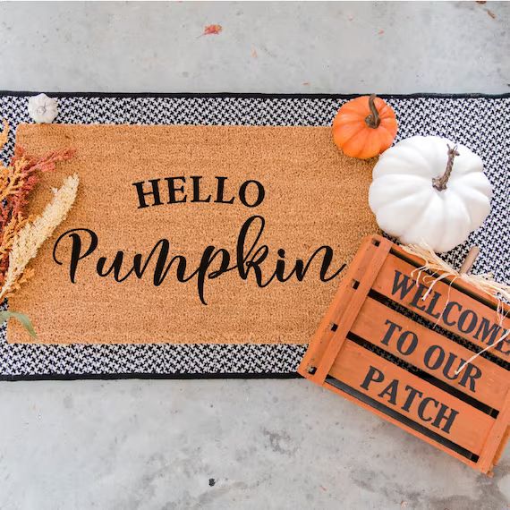 Hello Pumpkin Doormat - Funny Door Mat - Football Doormat - Welcome Door Mat - Funny Doormats - Door | Etsy (CAD)