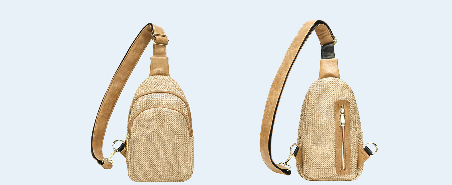 Amazon.com: INICAT Small Faux Straw Crossbody Bag for Women, Lightweight Summer Beach Sling Purse... | Amazon (US)