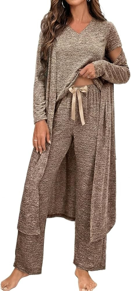 Opemiby Womens 3 Pieces Pajamas Set Pjs Loungewear | Amazon (US)