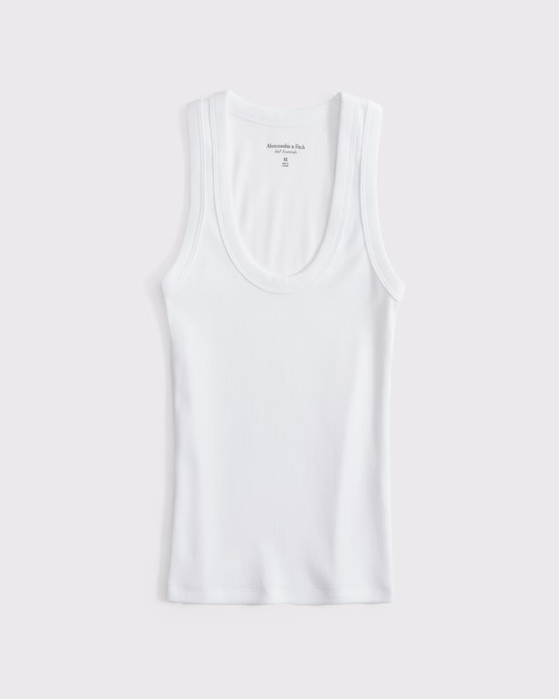 Essential Rib Tuckable Scoopneck Tank | Abercrombie & Fitch (UK)