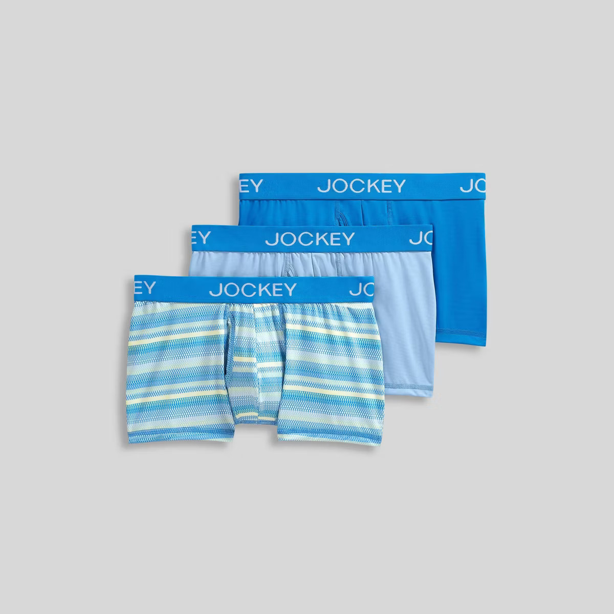 Jockey Generation™ Men's 3pk Microfiber Trunks - Light Blue/Net/Blue | Target