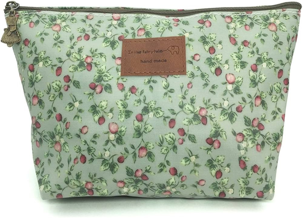 Hunger Green Flowers Make-Up Cosmetic Bag Carry Case, 14 Patterns (P11417017) | Amazon (US)