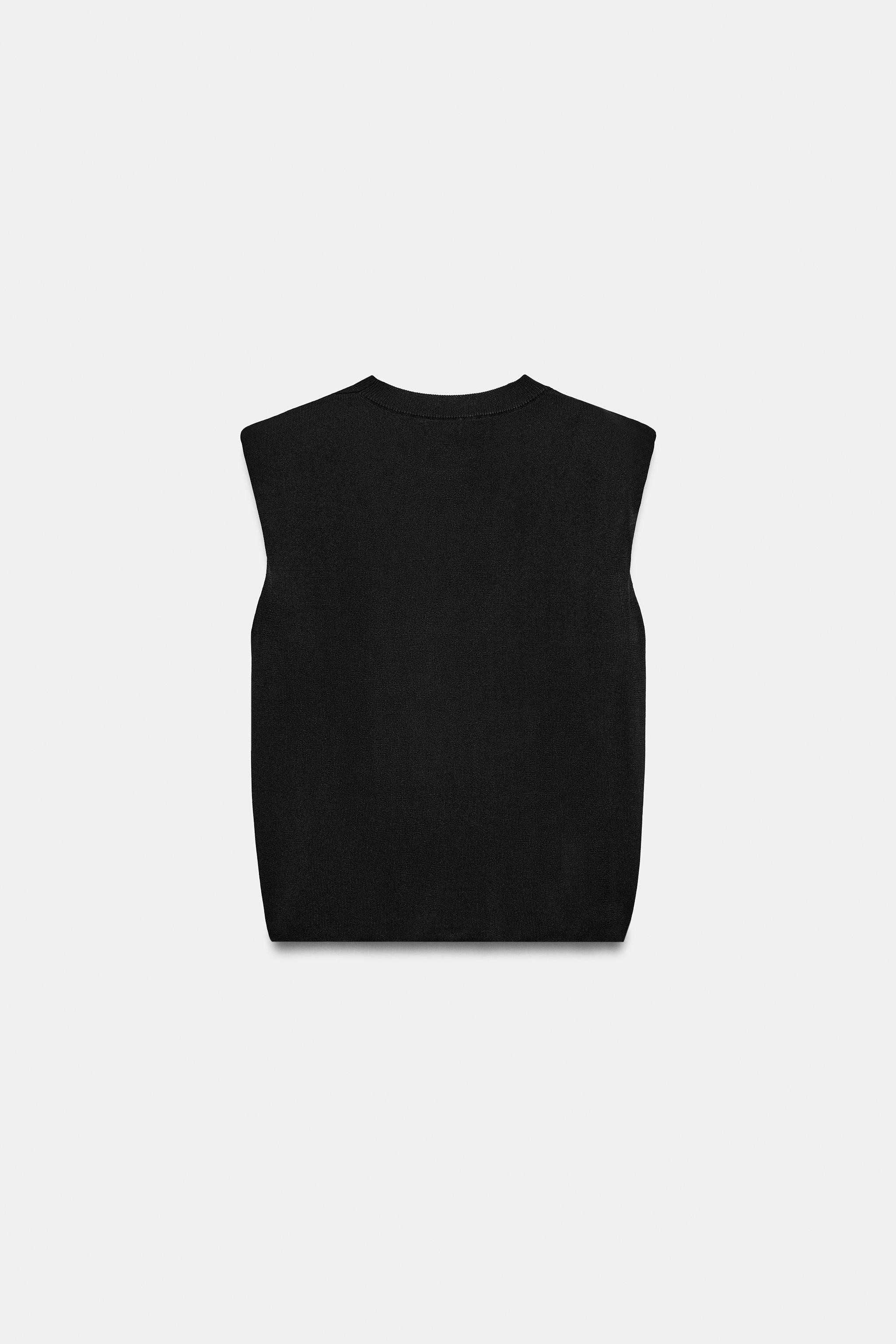 SHOULDER PAD KNIT TOP | Zara US