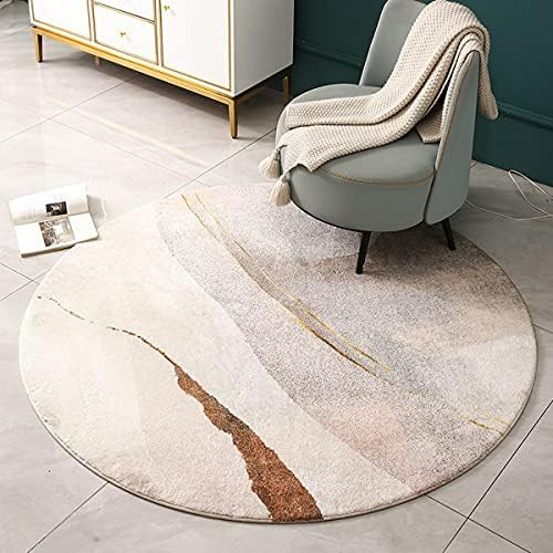 Round Modern Abstract Area Rugs for Living Room Soft Faux Wool Art Coffee Table Cute Rugs Contemp... | Amazon (US)