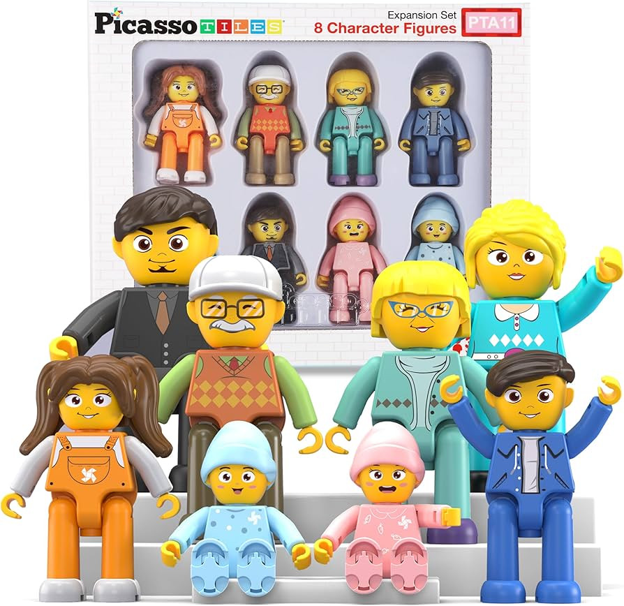 Picasso Toys Magnetic Action Figures 8 Piece Family Character for Construction Building Block Til... | Amazon (CA)
