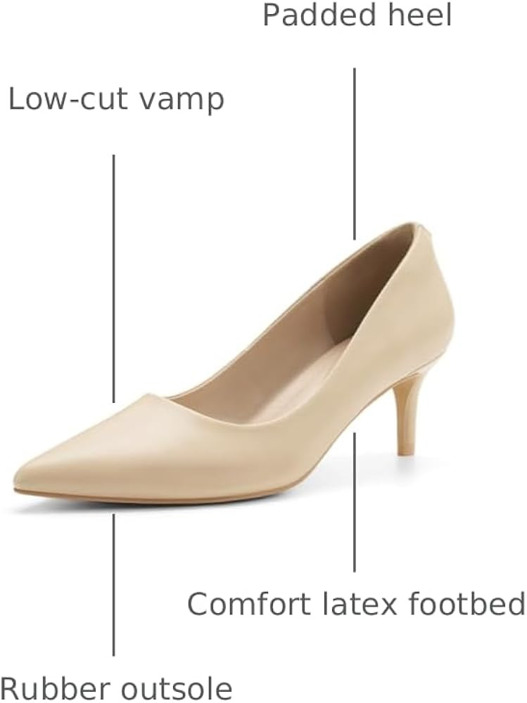 ZURIN Women's Pointed Toe Comfortable Stiletto Heels Closed Toe Dress Pumps Shoes for Wedding Wor... | Amazon (US)