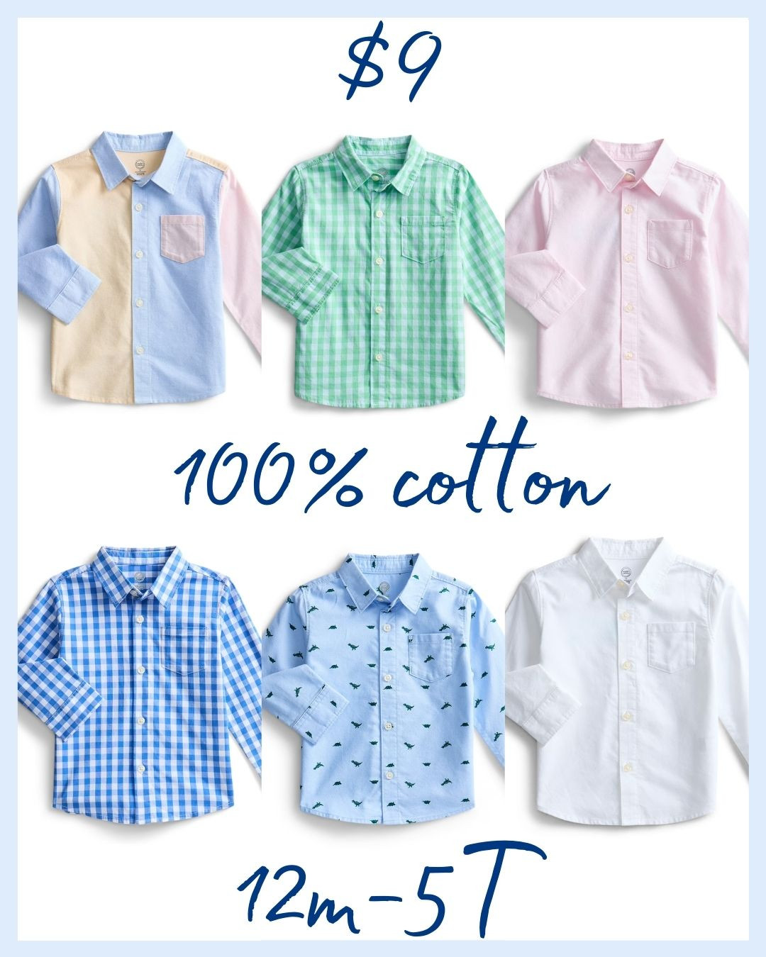 The perfect button downs for only $9! 

kids style | girls | boys | playtime | dresses | outfits | shop | cotton | sets | ruffle | scallop | preppy | coastal | southern | baby | seasonal | classic style  | preppy style | ruffles | scallops | pjs |  

 #LTKKids