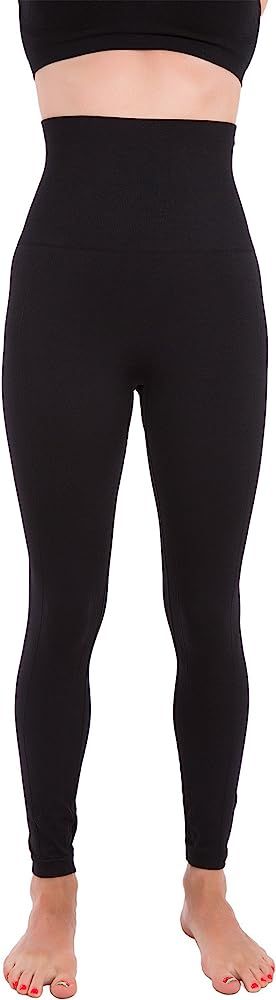 Amazon.com: Homma Activewear Thick High Waist Tummy Compression Slimming Body Leggings Pant (Larg... | Amazon (US)