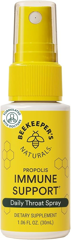 Propolis Throat Spray by Beekeeper's Naturals - 95% Bee Propolis Extract, Natural Immune Support ... | Amazon (US)