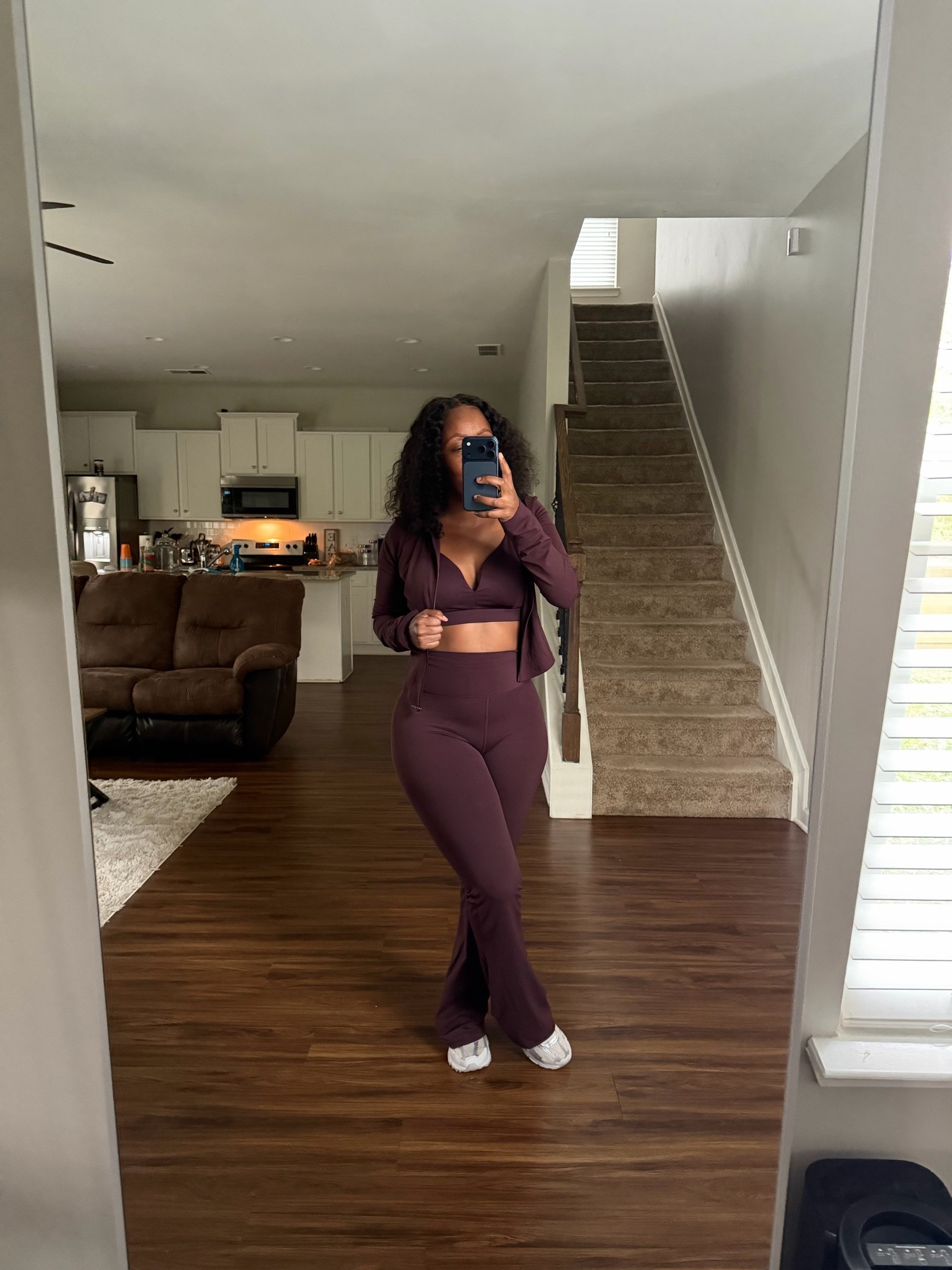 Walmart activewear find that can do more than just a workout. This matching burgundy set is perfect for walking, running errands, grabbing coffee or lounging. Cute, comfortable and easy to wear all day.

#LTKootd #LTKActive #LTKOver40