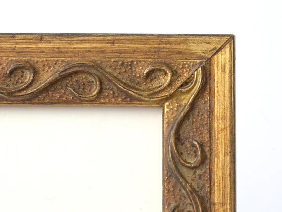 Gold Leaf With Brown Highlights on Embossed Vine Motif  8x10 | Etsy Canada | Etsy (CAD)