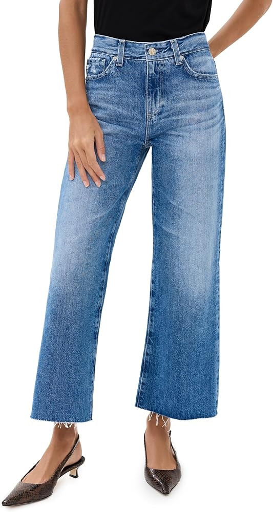 AG Adriano Goldschmied Women's Saige Wide Leg Crop Jeans | Amazon (US)