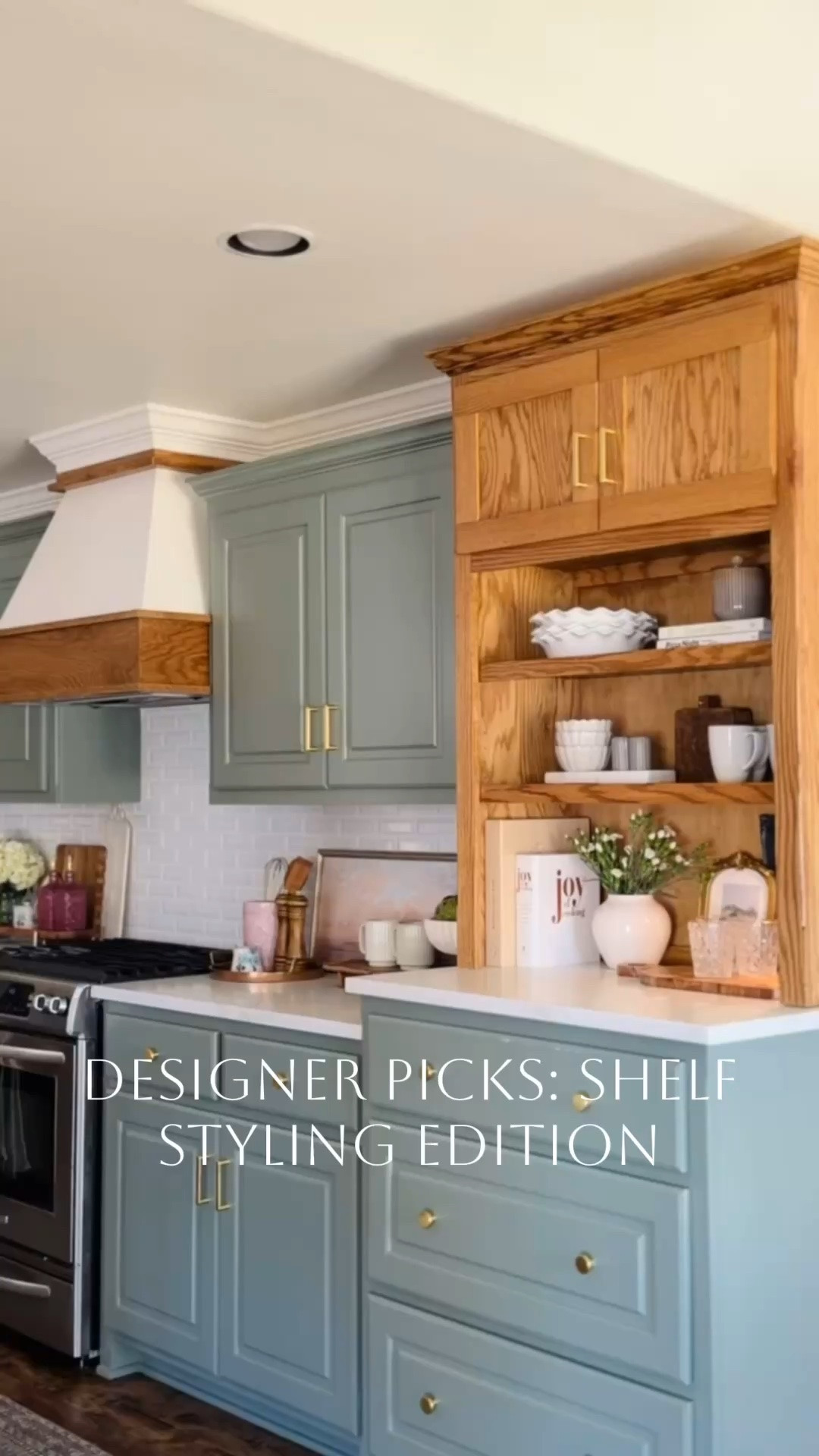 We recently revealed our Yorktown project on the blog, and one of the questions we’ve gotten the most is about the shelf styling. Honestly… I’m so glad you noticed. 🤭

Choosing paint colors, lighting, and furniture makes a huge impact, but it’s the little details that truly make a home feel finished. Styling these shelves was one of my favorite parts of the entire project, and I’m so excited to share some of the pieces we used, along with a few of my favorite shelf styling finds that create the same look.