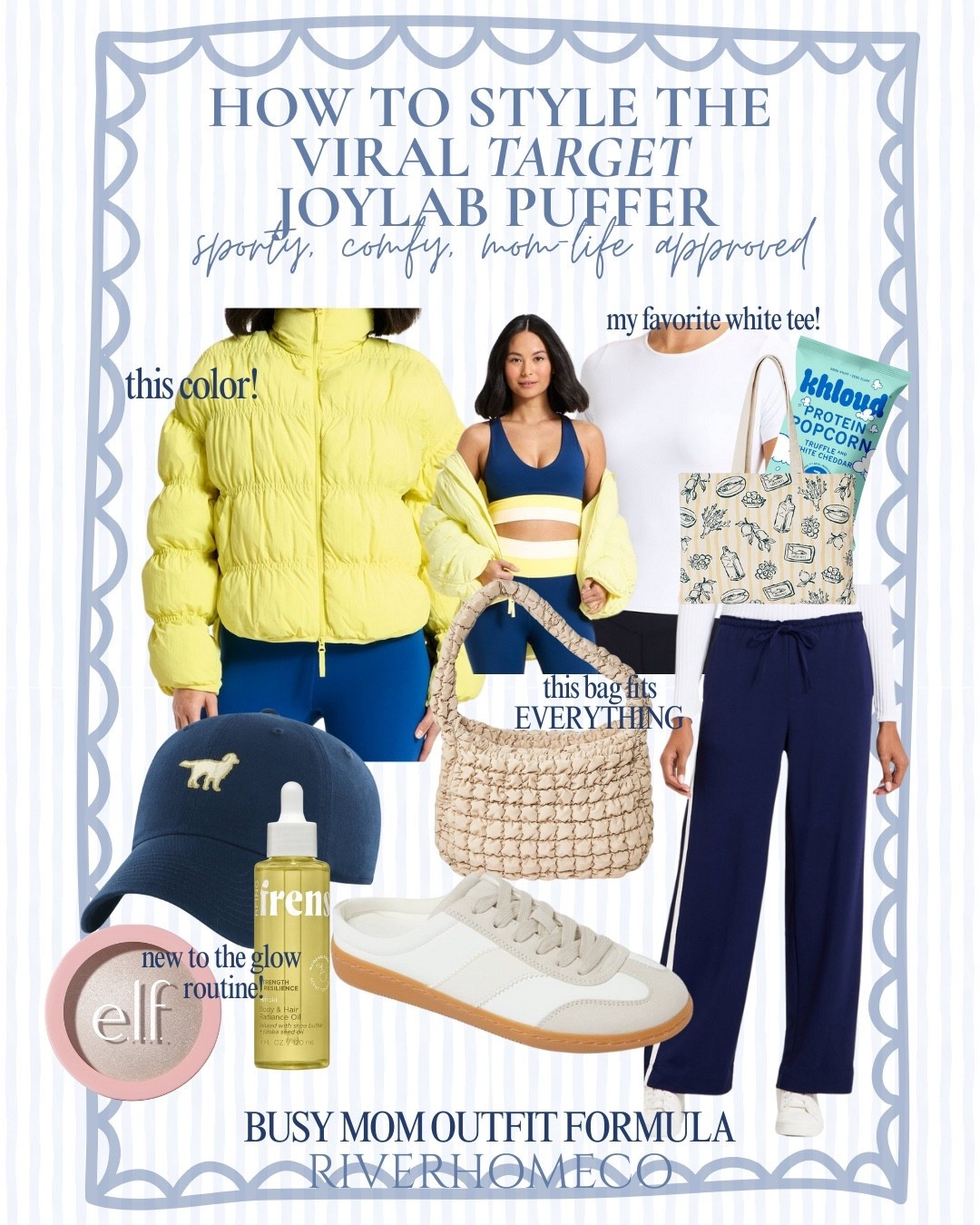 The viral Target JoyLab puffer is so cute and sporty, but how do you actually style it? This is my busy mom outfit formula for staying comfortable while still looking put together. I love pairing it with classic basics so it feels elevated but still easy. Everything in this graphic is from Target and linked here.

target joylab puffer, affordable mom outfits, sporty mom style, casual everyday outfits, classic mom style, target fashion finds, comfy mom outfit ideas

⸻
#TargetFinds
#MomStyleInspo
#AffordableFashion
#EverydayOutfits
#ClassicMomStyle
