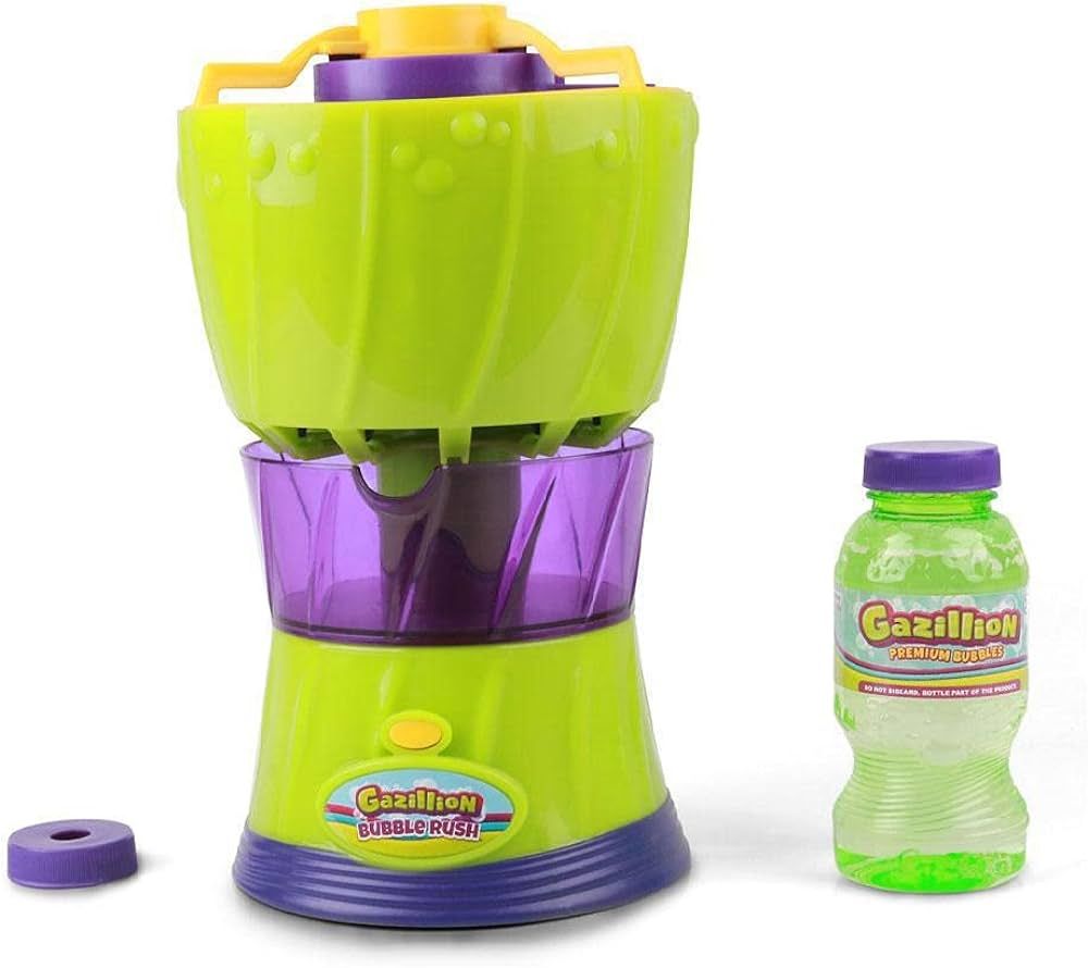 Gazillion Bubble Rush Bubble Blower Machine Bubbles for Kids, Purple/Green | Amazon (US)