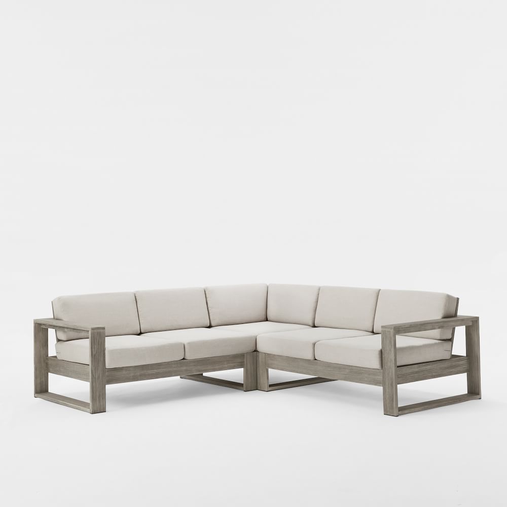 Portside Outdoor 3-Piece L-Shaped Sectional (97") | West Elm (US)