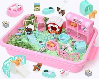 Lorfancy Dog Sandbox Toys Kids Play Sand Kit Toddler Sensory Bin Toy 2.2lbs Magic Sand Pet Dog Fi... | Amazon (US)