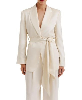 Liv Satin Wrap Blazer | Bloomingdale's (AU)
