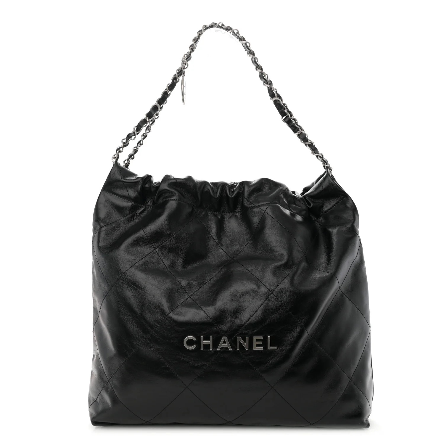 Shiny Calfskin Quilted Chanel 22 Black | FASHIONPHILE (US)