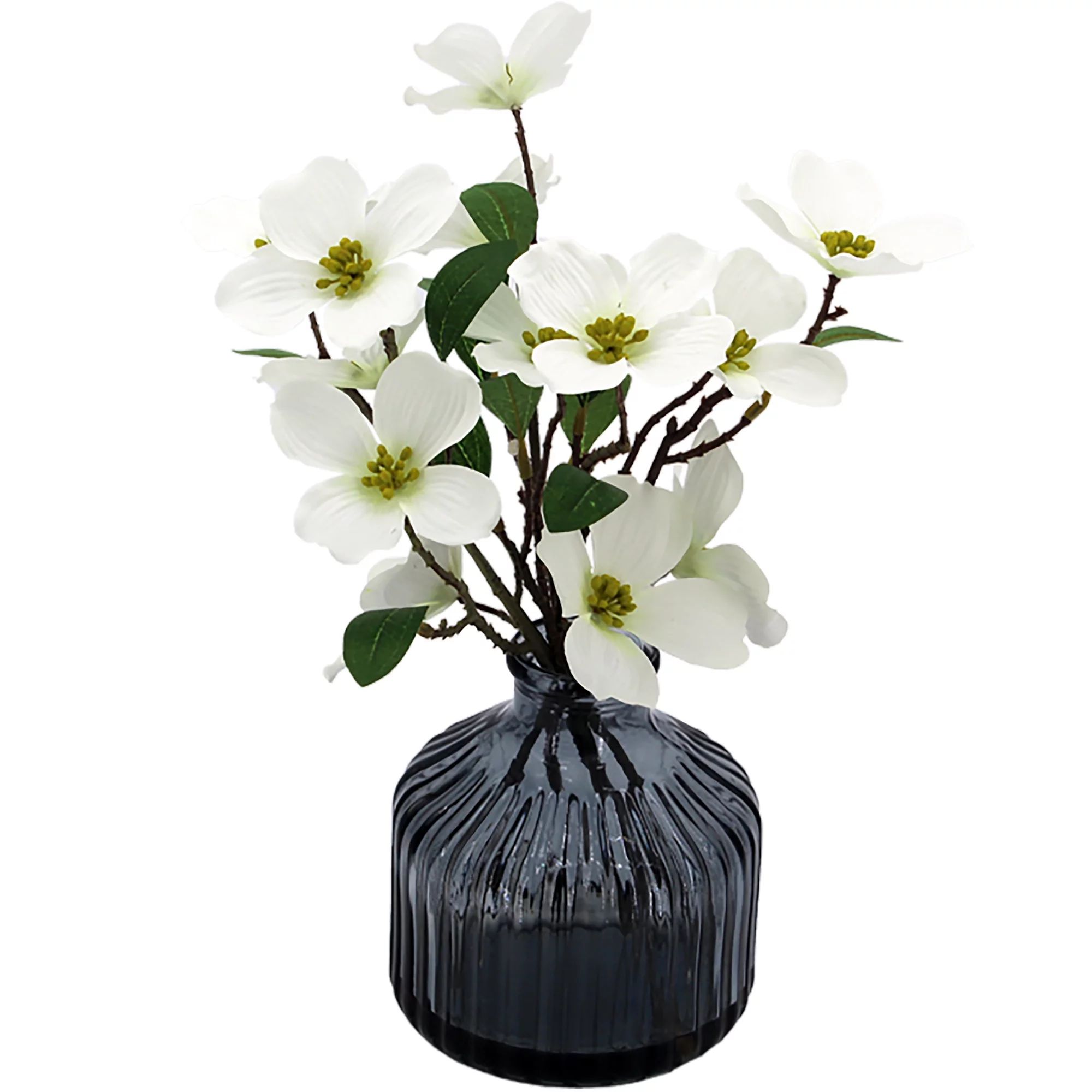 Better Homes & Gardens Faux White Dogwood Flower Branches Vase, White Color | Walmart (US)