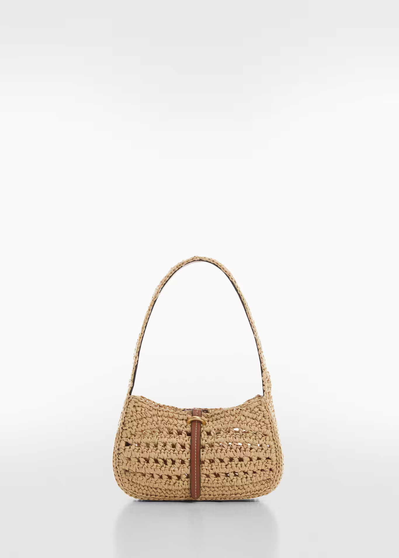 Natural fiber shoulder bag -  Women | Mango USA | MANGO (US)