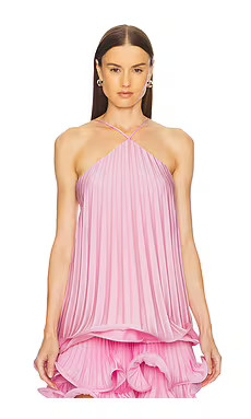 SELEZZA LONDON Scarlett Top in Pink Blossom from Revolve.com | Revolve Clothing (Global)