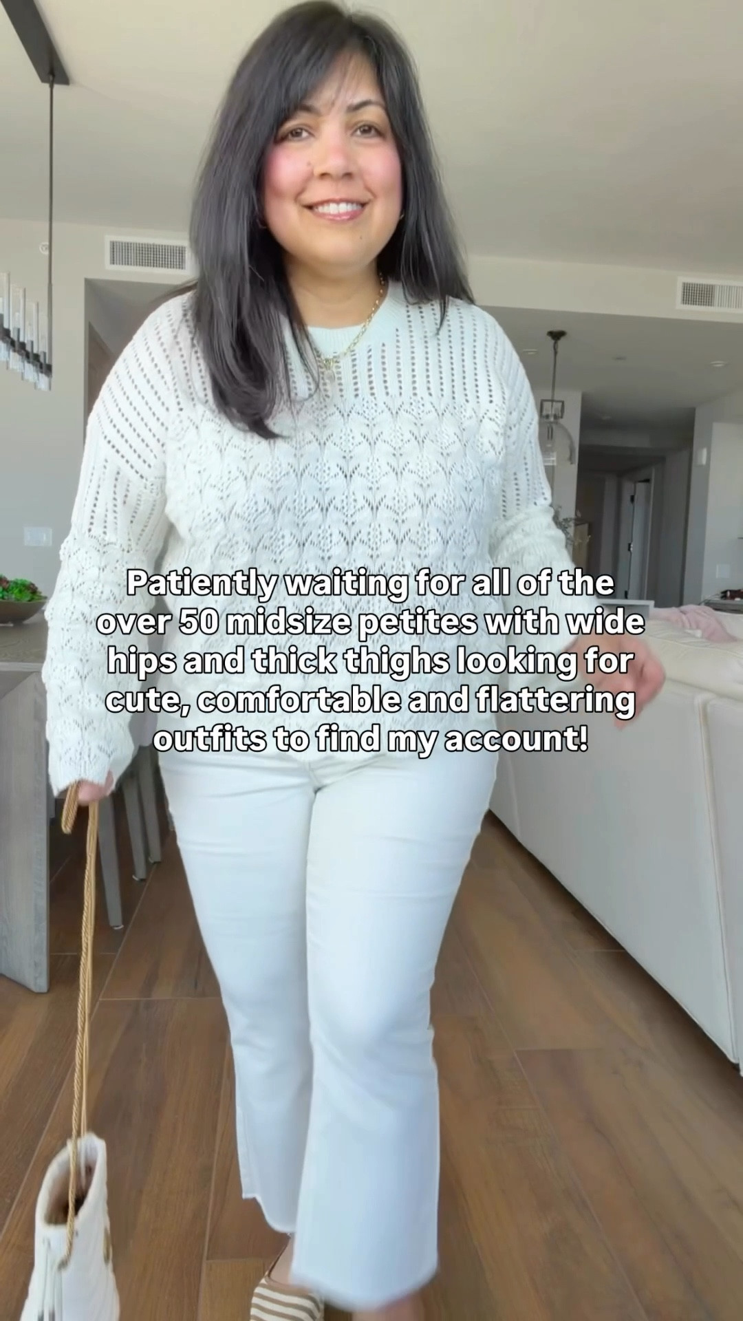 It’s officially spring and this monochromatic look is perfect for transitioning to warmer weather. This is my first time trying @NYDJ jeans and these mini bootcut ankle jeans are such a dream, especially for a midsize petite frame with lots of curves! If you’re shaped anything like me, you know it’s tough to find off-white or ecru jeans that are comfortable, stretchy, flattering and not see-through. These are a winner on all fronts and they come in petite sizes too! This style and silhouette literally sculpts your curves and there’s a slimming panel across the front that does such a good job holding you in too. And this Pointelle sweater is so pretty! Love  all of the sweet feminine details. It’s really light and airy so I know it’ll feel good in the warmer weather and the scallop edges and flared sleeves add the cutest touch! If you struggle with finding well-fitting jeans for your size and frame, try these! They’re really good! And if you’ve been around here for a while, you know I’m pretty picky about jeans and very selective about styles and brands I recommend!

NYDJ Pointelle sweater size large and jeans size 12 Petite. Anthropologie striped espadrilles. Gucci bucket bag. Kendra Scott necklace. 

#LTKOver40 #LTKPetite #LTKMidsize