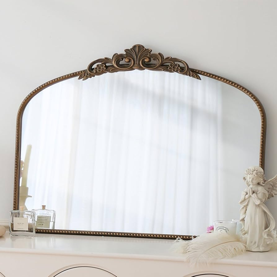 Micasso Large Arendahl Traditional Ornate Wall Mirror, 29"x 36" Antique Gold Decorative Baroque A... | Amazon (US)