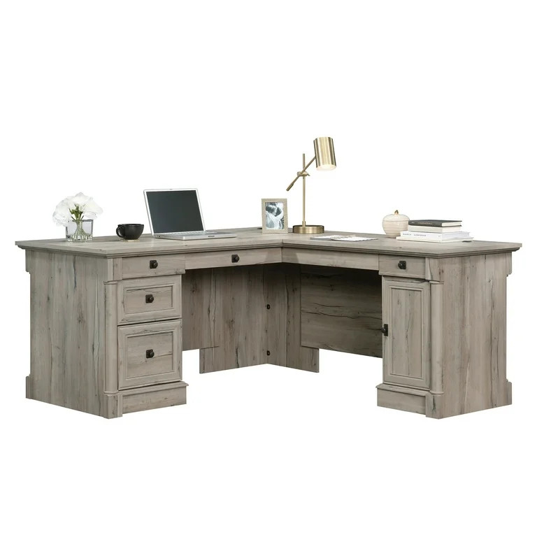 Sauder Palladia L-Shaped Desk, Split Oak Finish | Walmart (US)