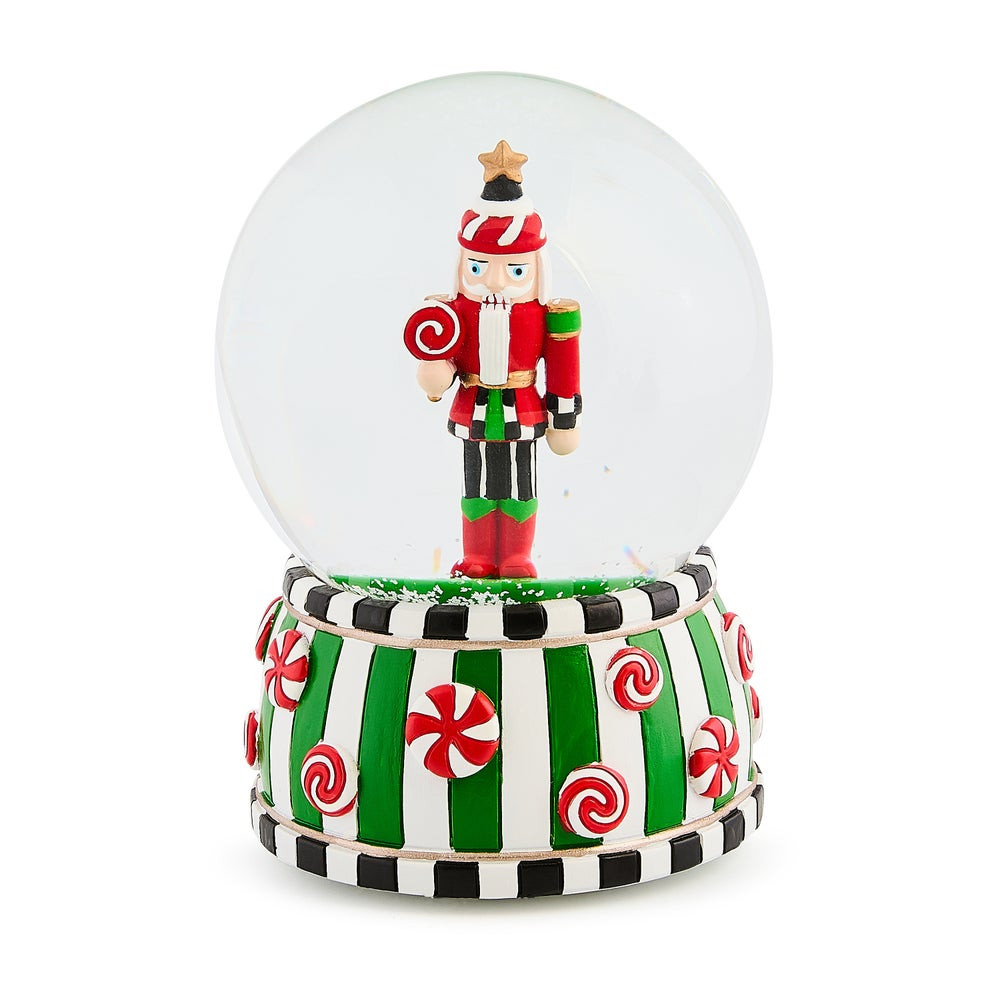 Candy Cottage Nutcracker Snow Globe | MacKenzie-Childs