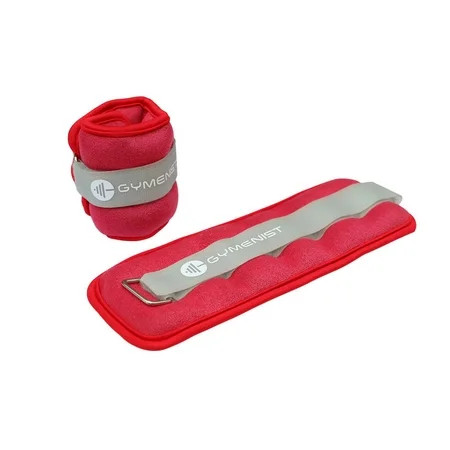 Gymenist Pair Of 2 Ankle Weight & Wrist Weights With Adjustable Valcro Strap | Walmart (US)