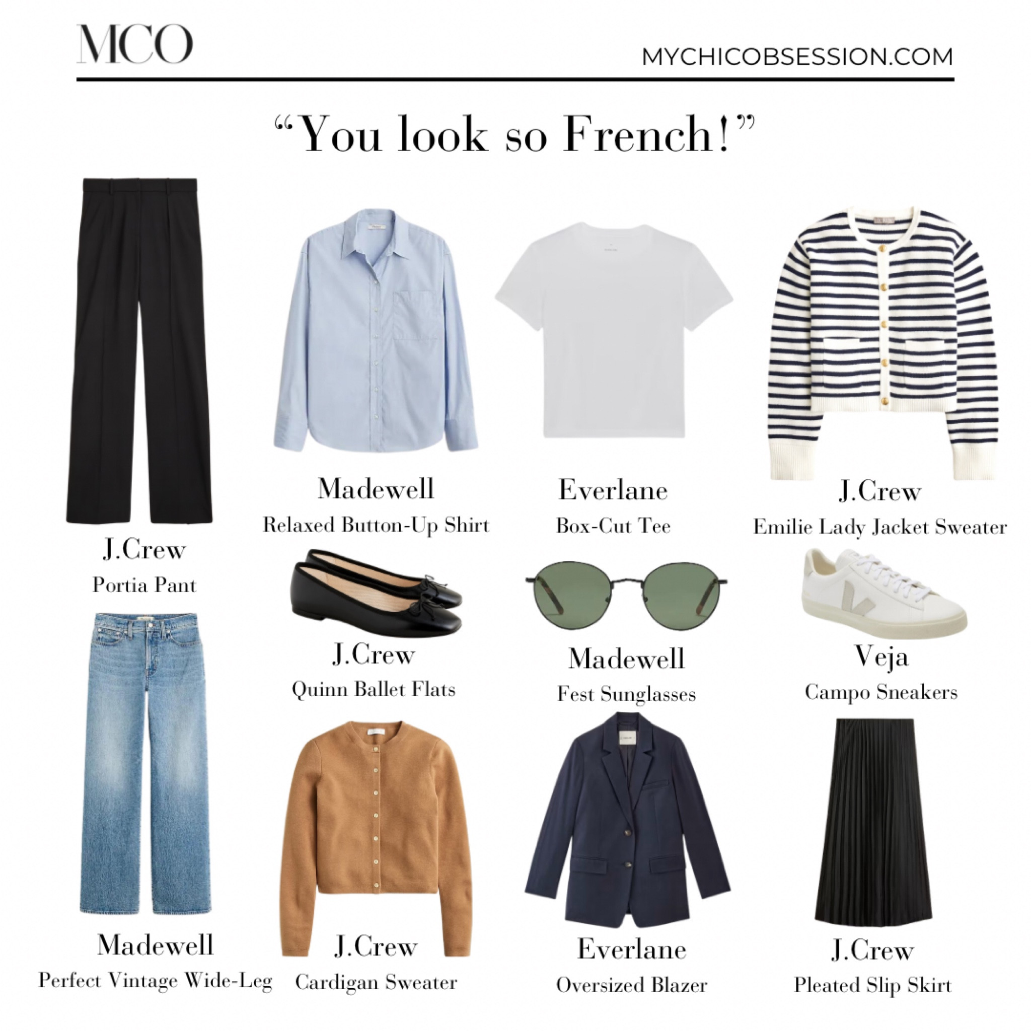 Would you love if someone told you that you look so French? Try incorporating pieces into your look like a striped lady jacket cardigan, tailored pants, wide leg denim, classic button-down shirts, white sneakers and oversized blazers.

#LTKStyleTip #LTKWorkwear #LTKSeasonal