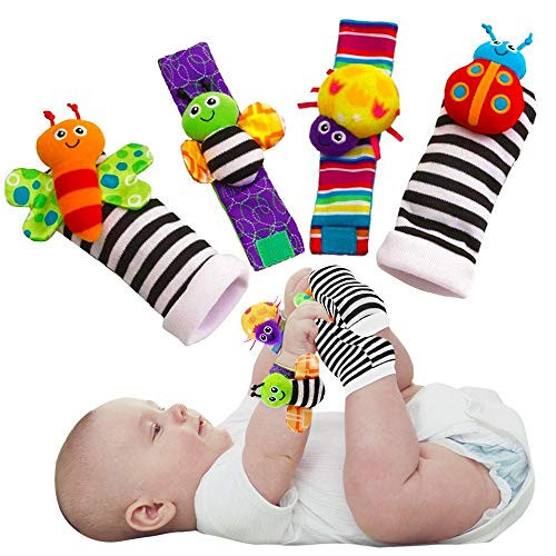 Baby Infant Rattle Socks Toys 3-6 to 12 Months Girl Boy Learning Toy | Amazon (US)