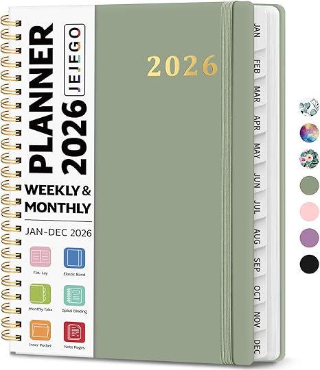 2026 Planner, Weekly and Monthly Calendar Planner Book, January 2026 - December 2026, Hardcover S... | Amazon (US)