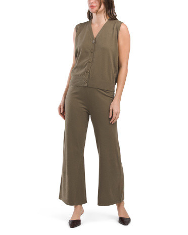 2pc Knit Sleeveless Sweater Vest And Pants Set | TJ Maxx