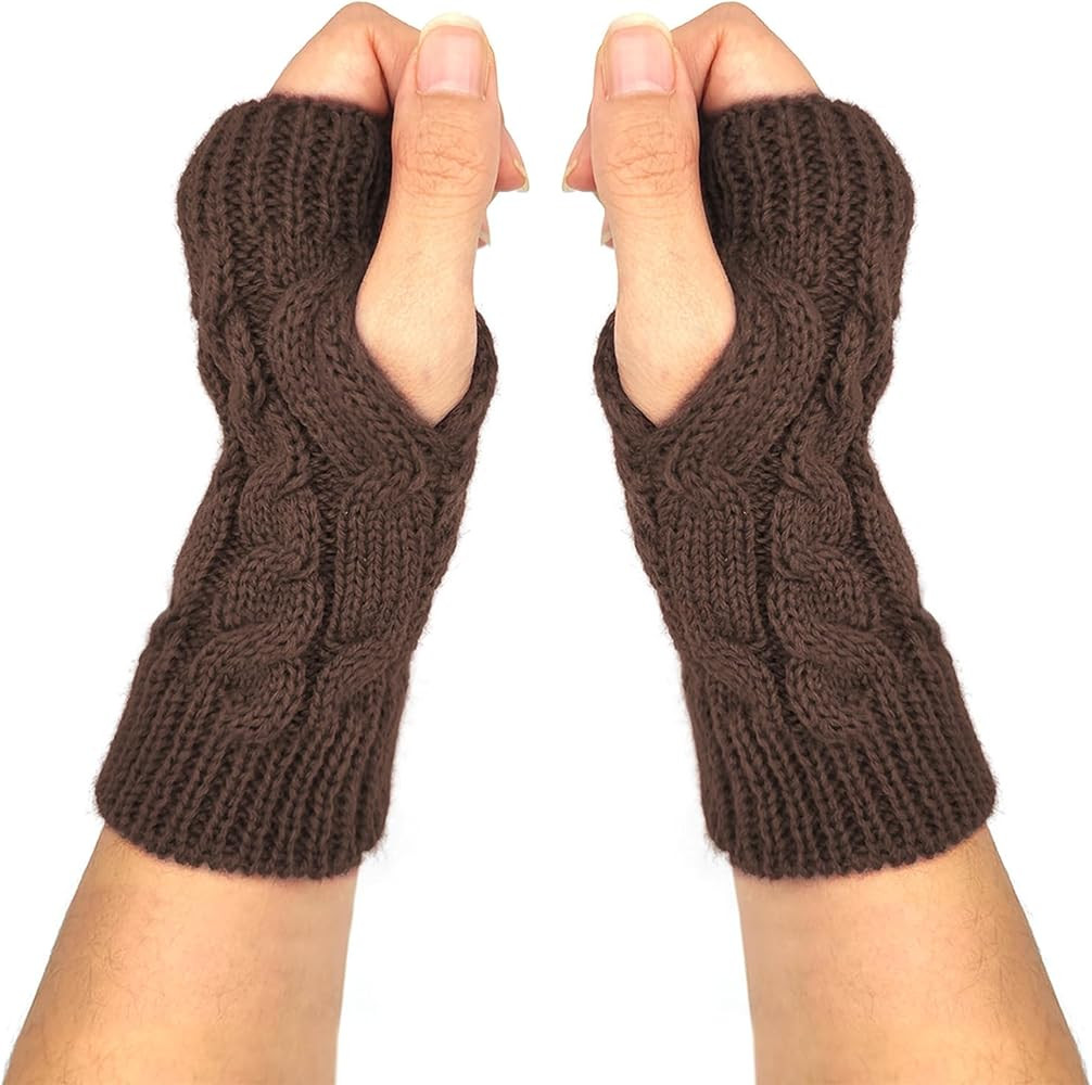 Fashion Warm Soft Comfortable Wrist Gloves Winter Fingerless Hand Warmers Women Girls Stylish Arm... | Amazon (UK)