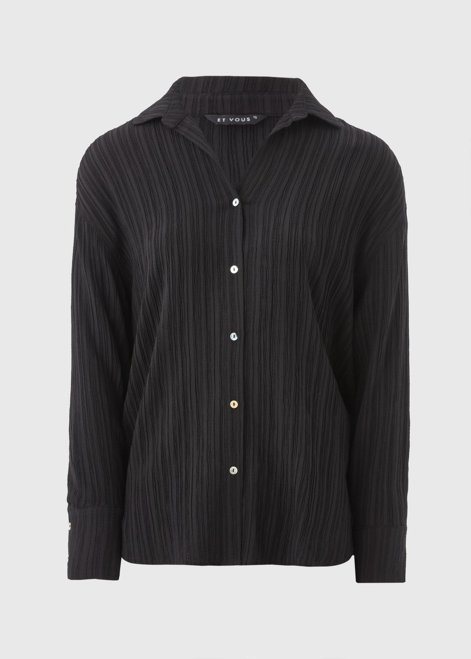 Et Vous Black Textured Co Ord Shirt | Matalan (UK)