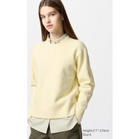 Uniqlo - Soufflé Yarn Crew Neck Jumper - Yellow | UNIQLO (UK)