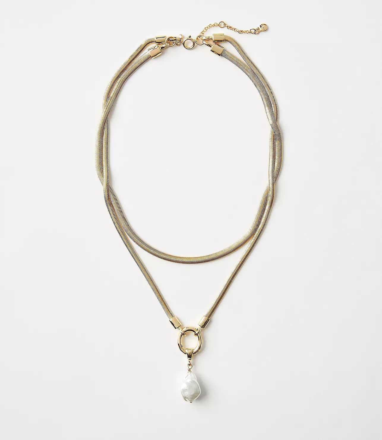 Pearlized Snake Chain Necklace | LOFT