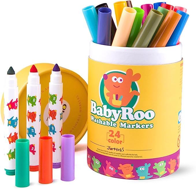 Jar Melo Washable Markers Set; Non-Toxic; 24 Colors; Art Tools | Amazon (US)