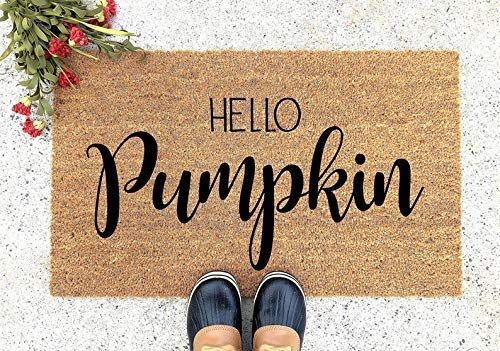 Hello Pumpkin Doormat - Thanksgiving Doormat - Welcome Mat - Welcome Door Mat - Cute Doormat - Fu... | Amazon (US)