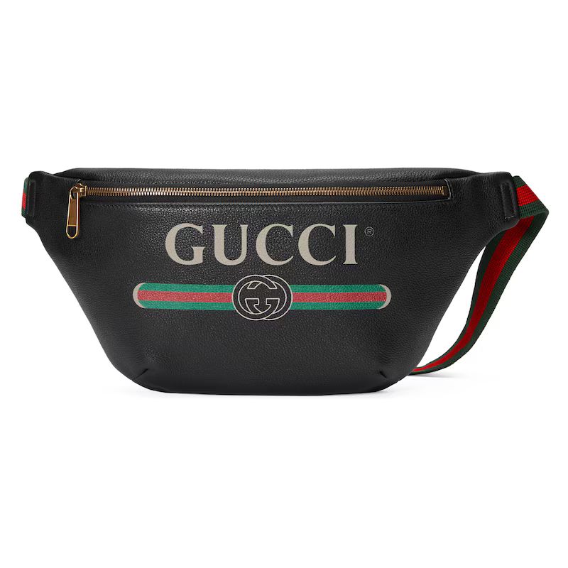 Gucci Print leather belt bag black | Gucci (US)