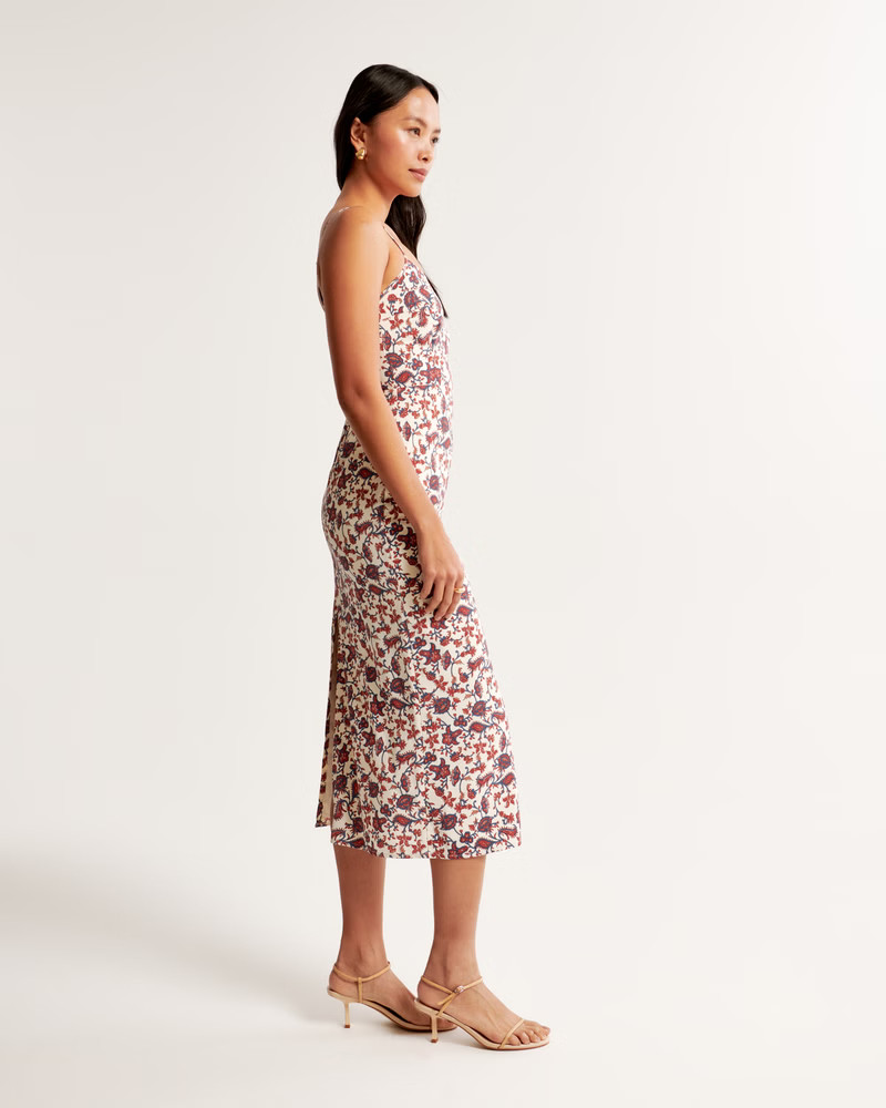 Scoopneck Slip Midi Dress | Abercrombie & Fitch (US)