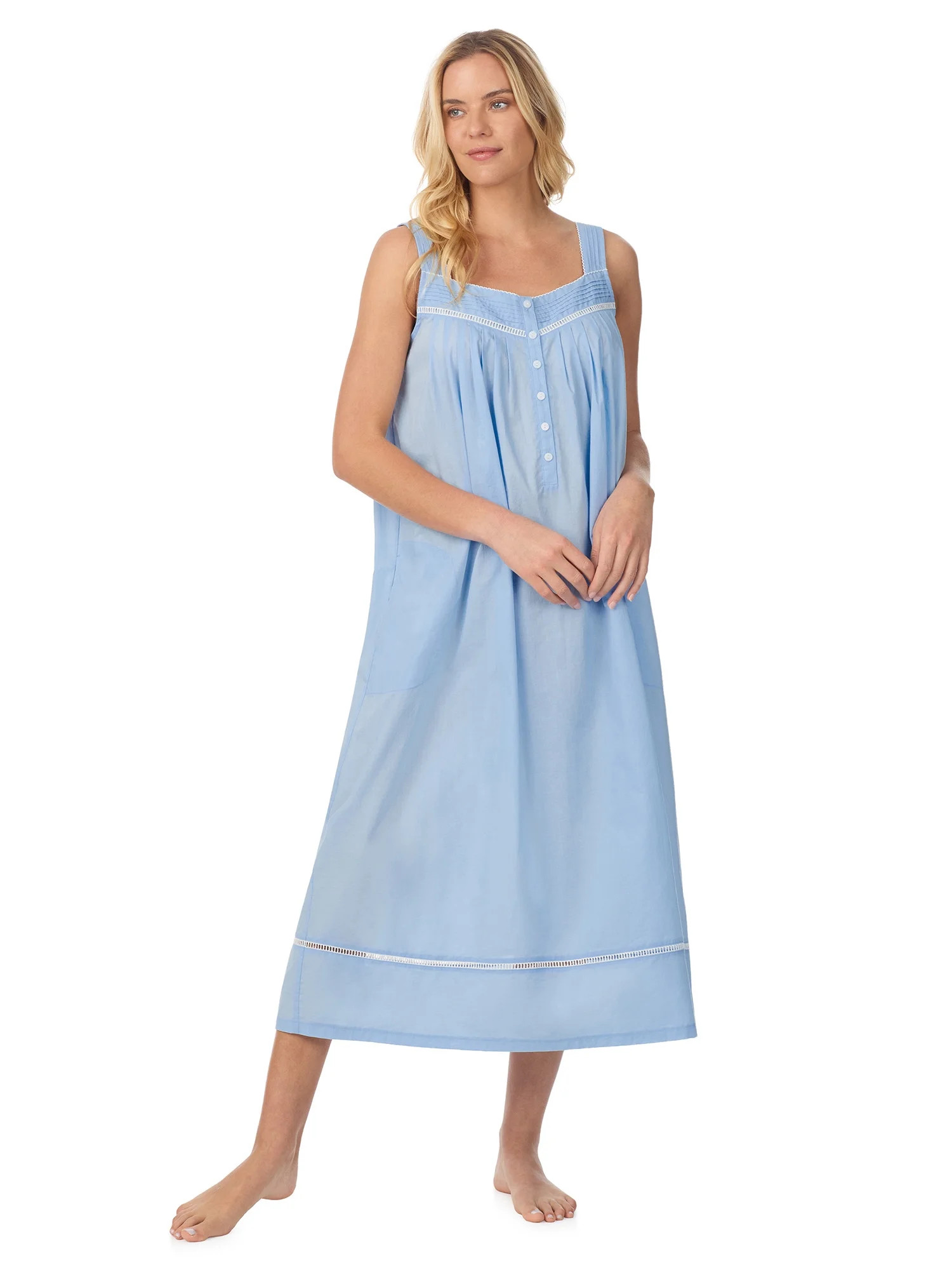 Aria Women's Lightweight Cotton Woven 50" Ballet Nightgown, Sizes XS-5X | Walmart (US)