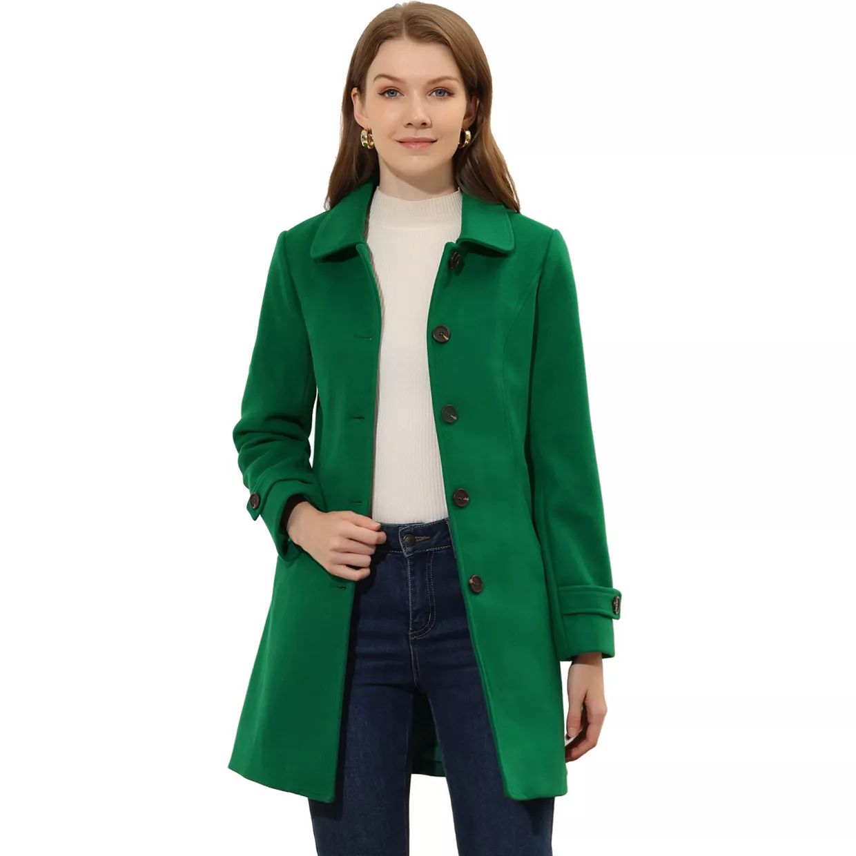 Women's Peter Pan Collar Winter Outwear Trench Coats | Kohl's