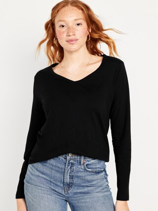 EveryWear Long-Sleeve V-Neck T-Shirt for Women | Old Navy (US)