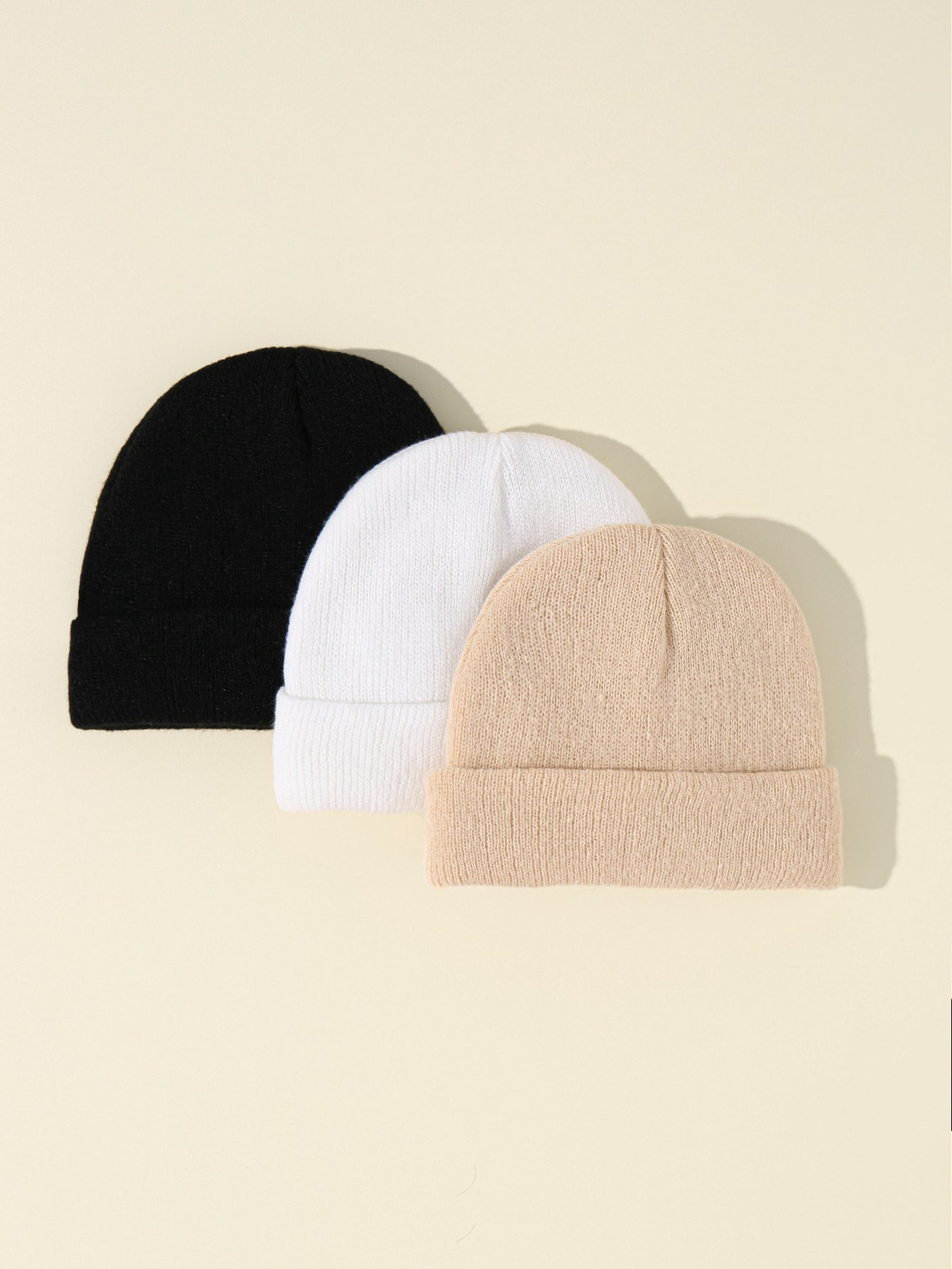 3pcs Baby Plain Beanie | SHEIN