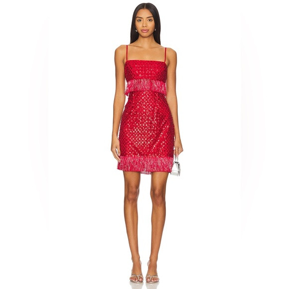 SAYLOR Caitriona Mini Dress in Ruby Size S | Poshmark