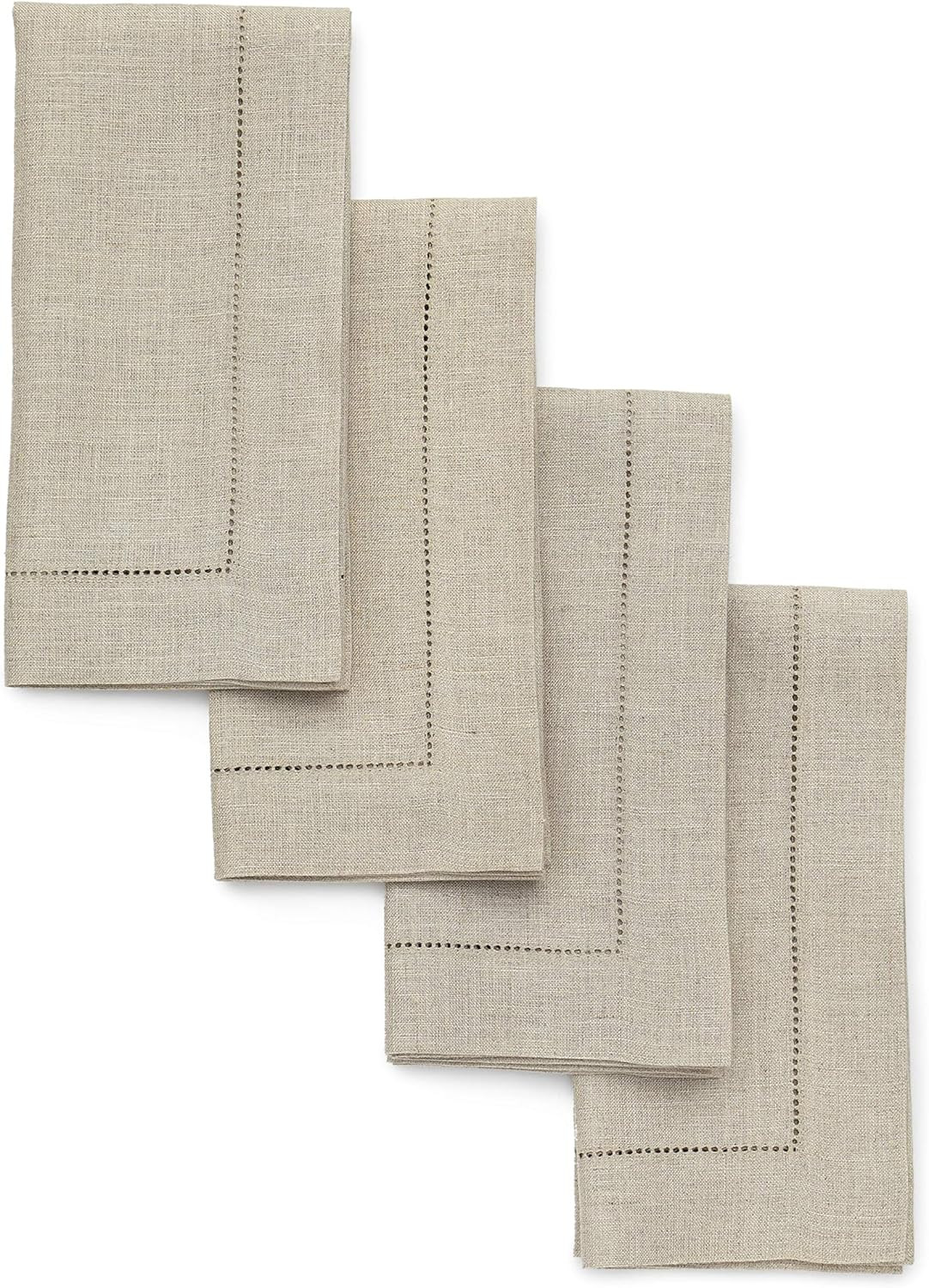 Solino Home Linen Cloth Napkins Set of 4 – Natural, 100% Pure Linen Fabric Dinner Napkins for S... | Amazon (US)